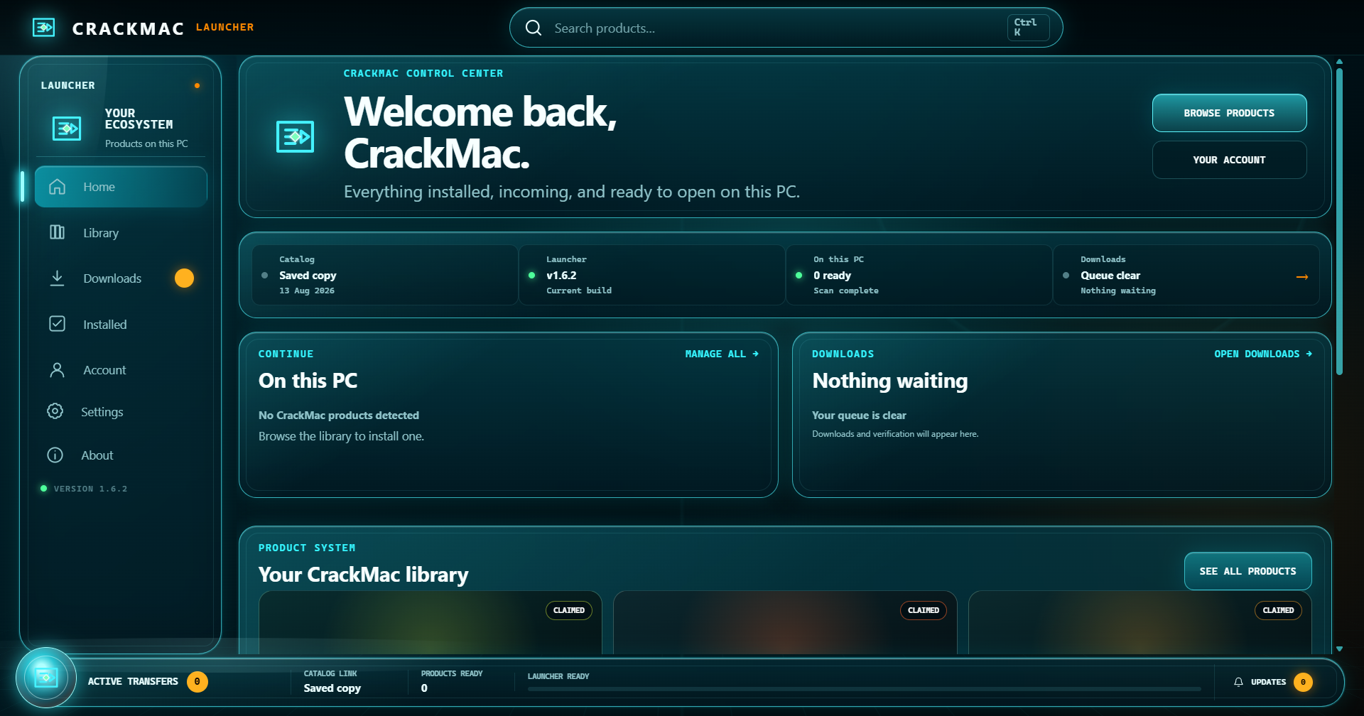 CrackMac Creative Studios Launcher product library