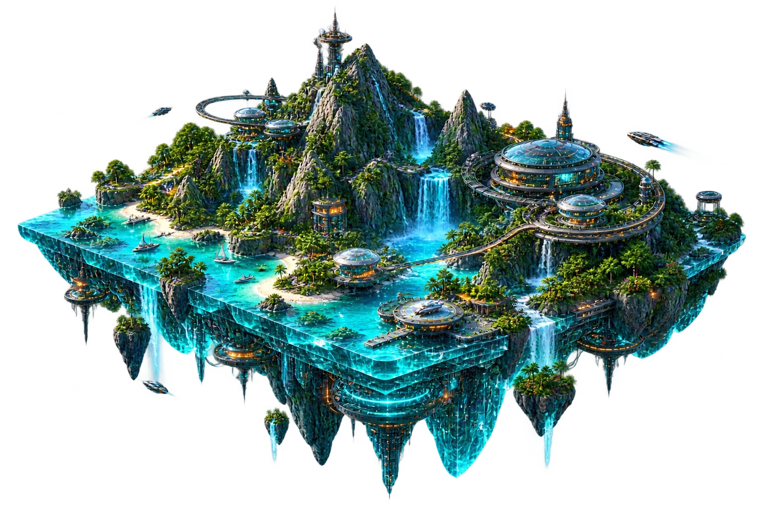 The CrackMac island: every building is a CrackMac product or studio